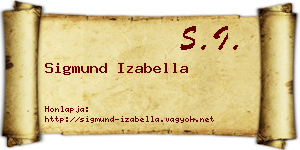 Sigmund Izabella névjegykártya
