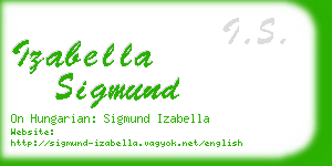 izabella sigmund business card